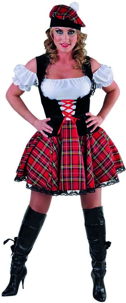 Boeren Tirol & Oktoberfest Kostuum | Madeline Mc Cool Schotse Highlander | Vrouw | Extra Small | Bierfeest | Verkleedkleding